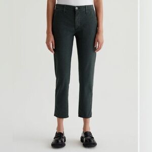 New Ag Adriano Goldschmied Caden Tailored Trouser Pants 26 Hidden Pine Green